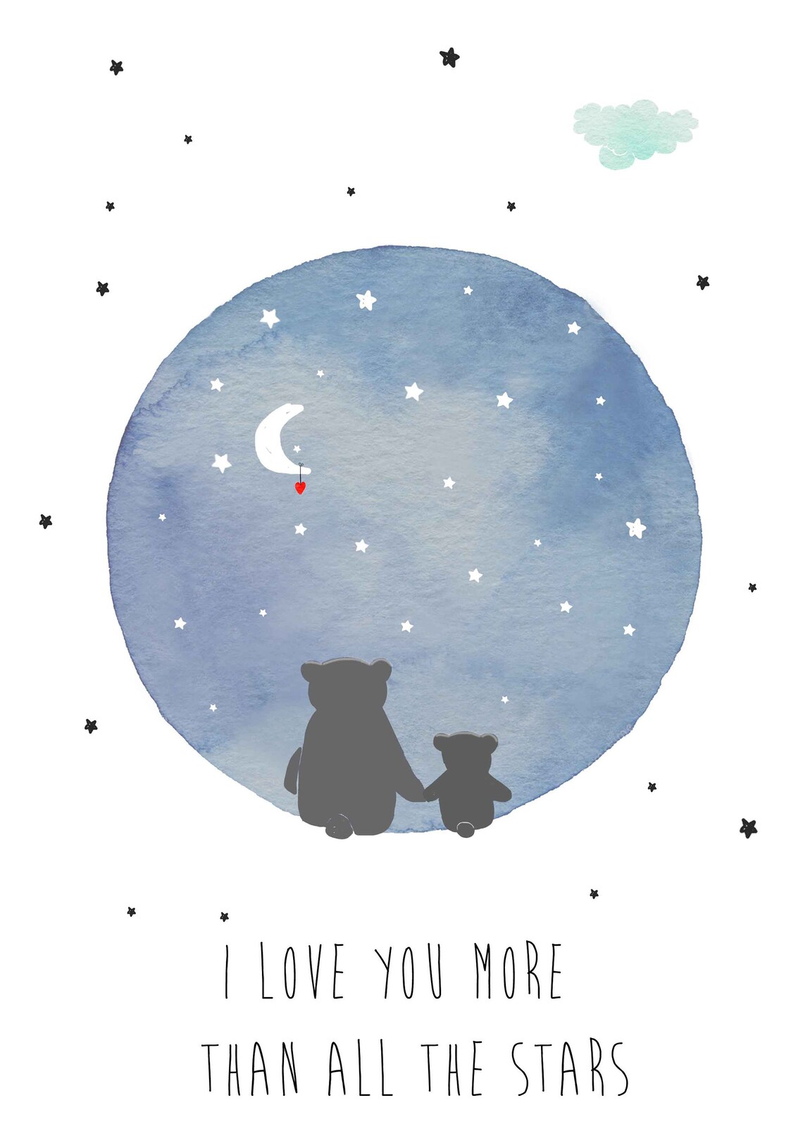 I Love You More Than All The Stars Art Print