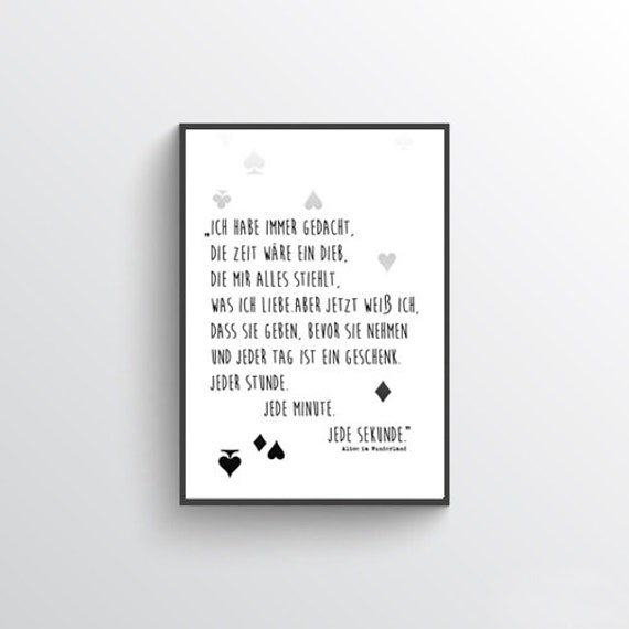Art Print Poster Alice In Wonderland Every Day Is A Gift