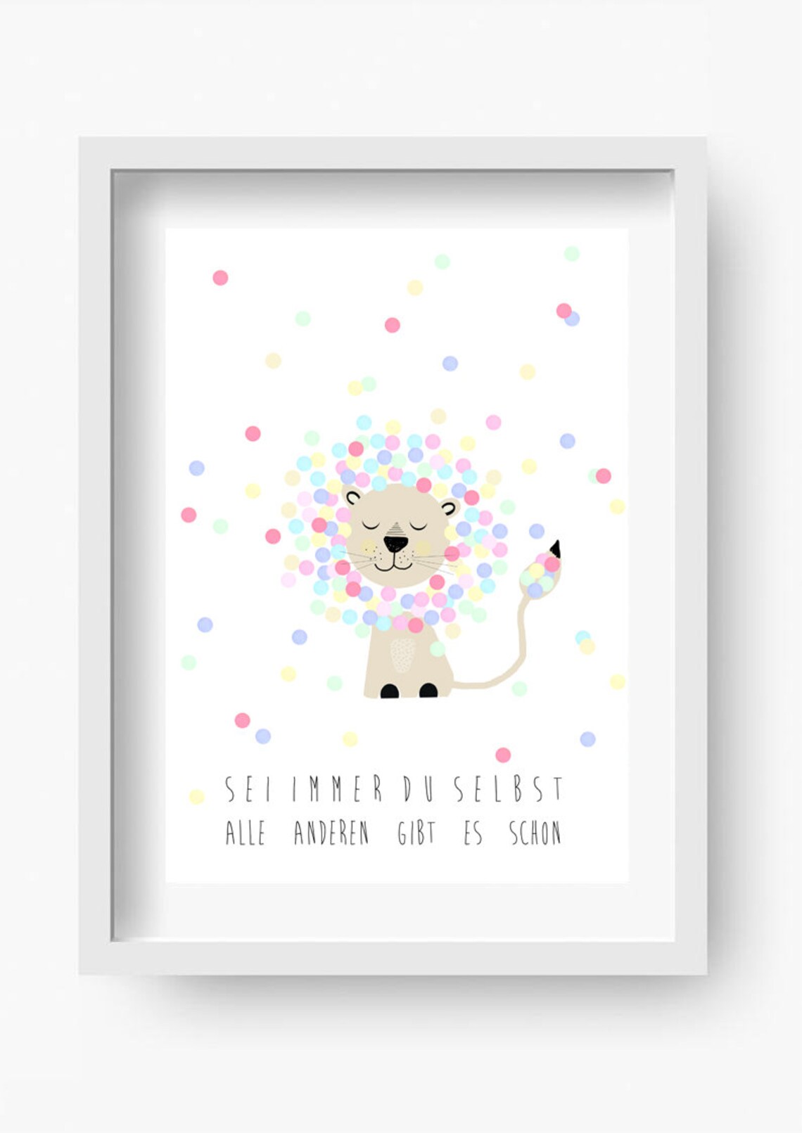 Children's Room Lion Wall Art Print, Be Yourself
