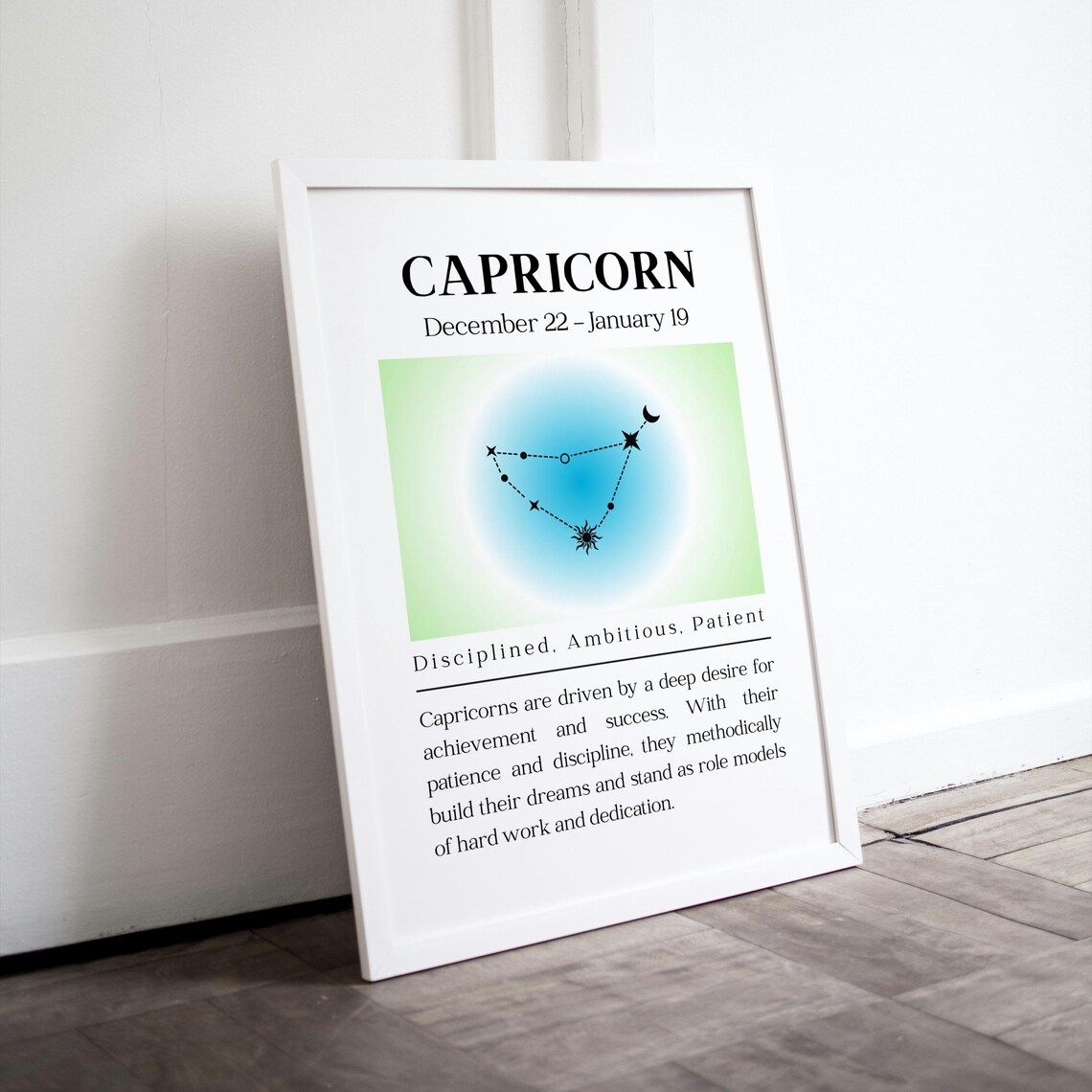 Capricorn Zodiac Constellation Astrology Sign Poster - Image 2