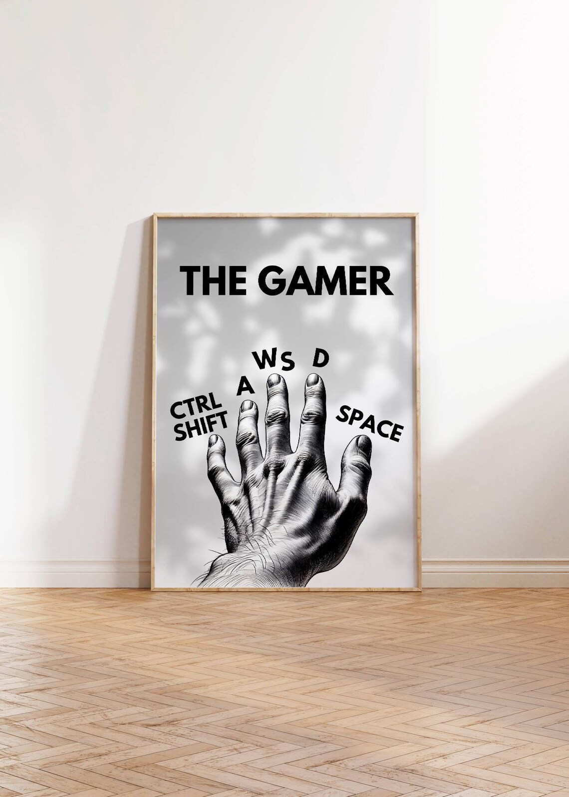 Gamer Hand Illustration Poster, Gaming Room Decor - Image 3
