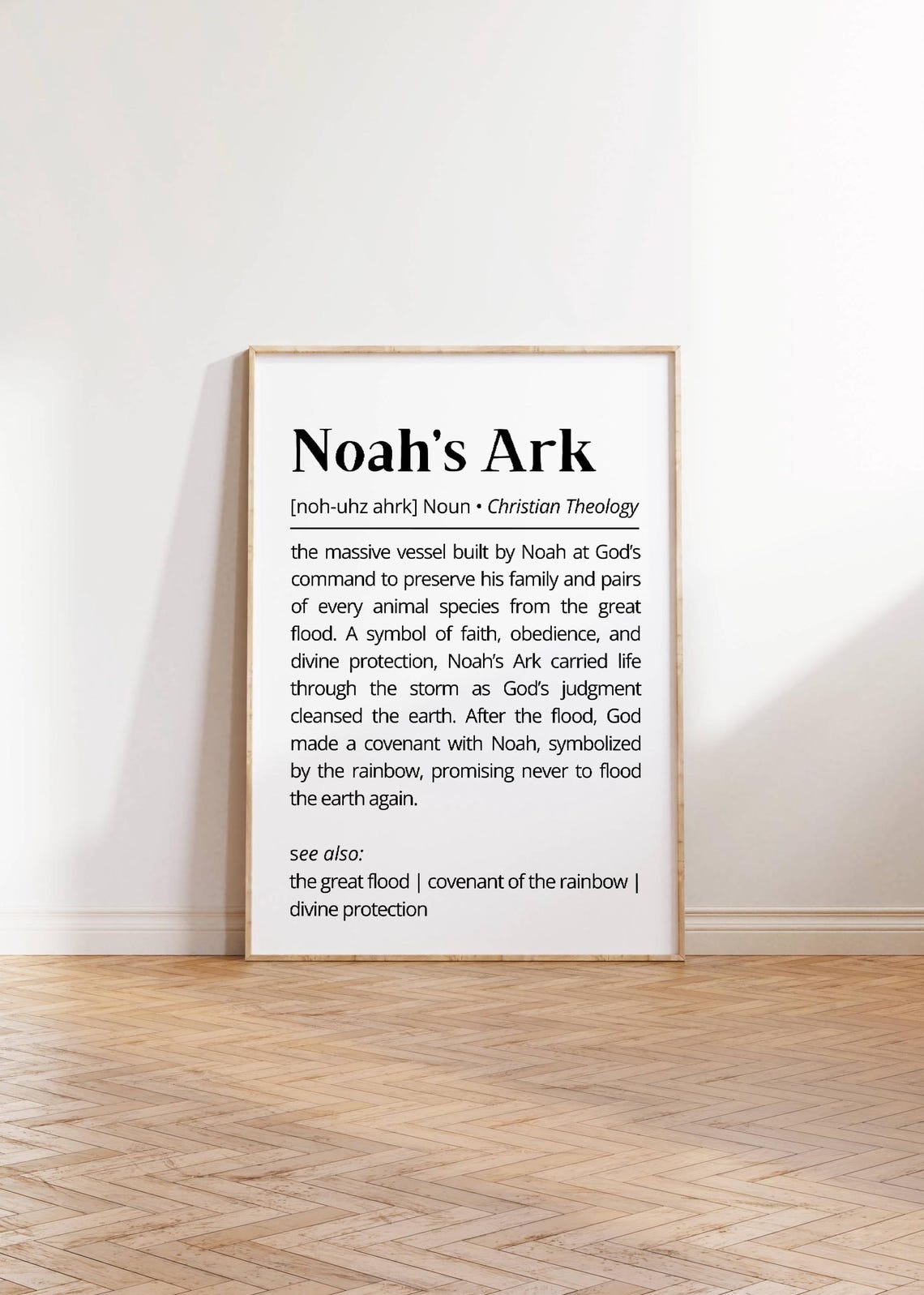 Noah's Ark Christian Theology Dictionary Definition Gift Poster - Image 3