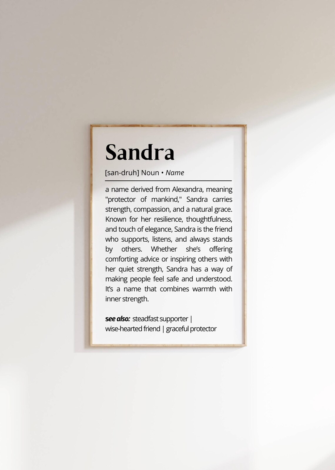 Sandra Name Definition Personalized Name Art Print - Image 2