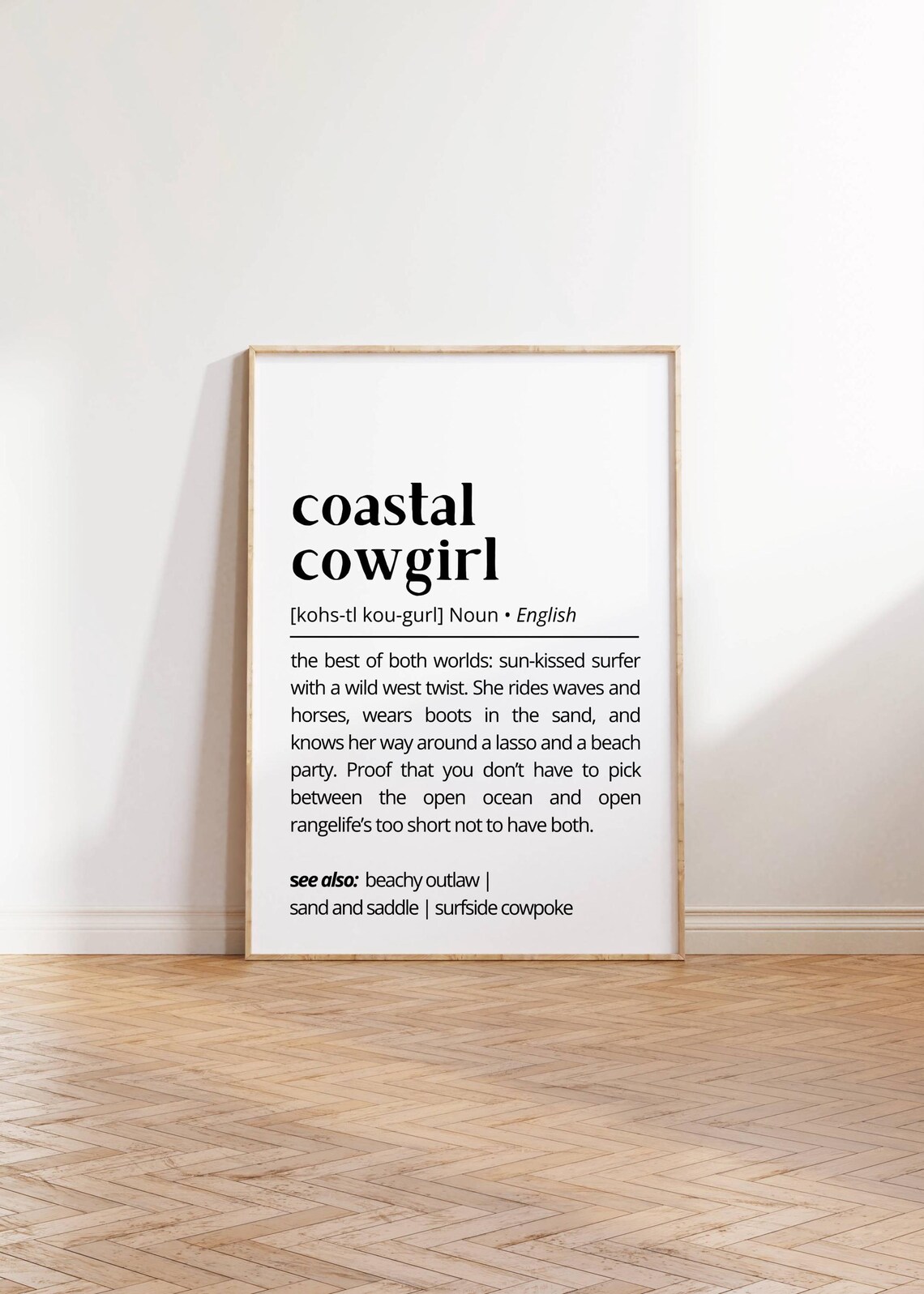 Coastal Cowgirl Definition Art Print, Surf Western Decor - Image 2