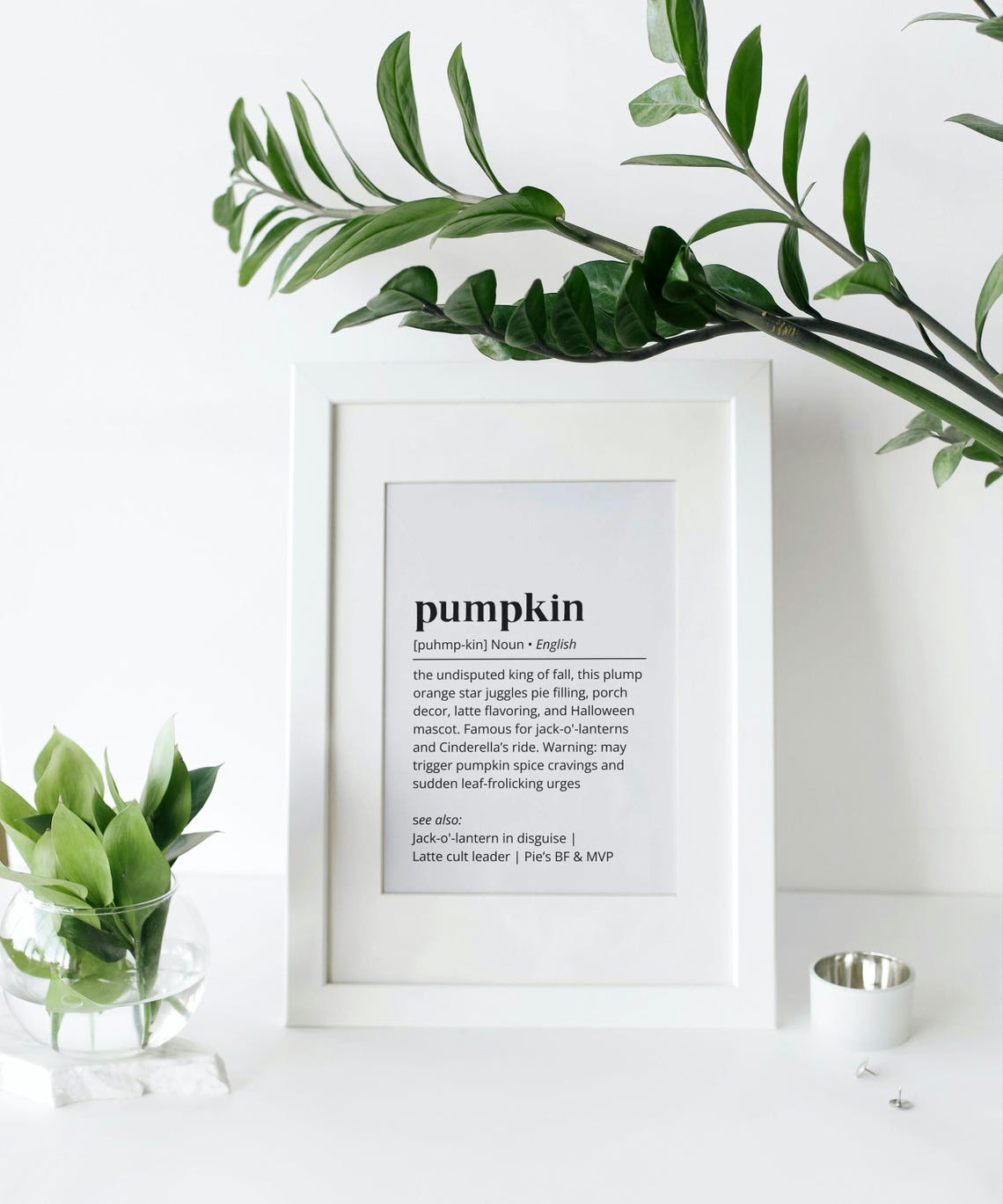 Pumpkin Funny Definition Print Fall Autumn Harvest Decor Gift - Image 3