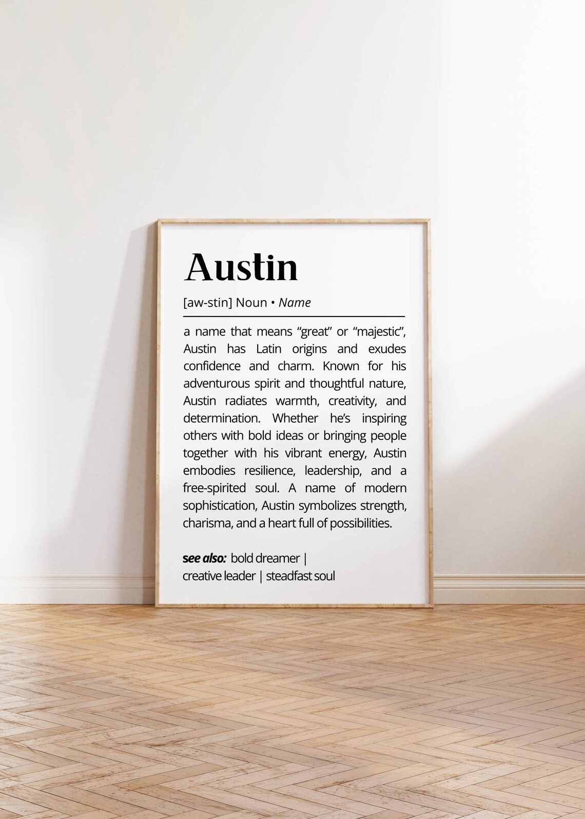 Austin Name Meaning Typography Art Print - Image 4