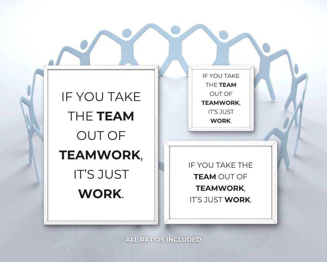 Take The Team Out Of Teamwork Funny Office Team Humor Quote Poster - Image 3
