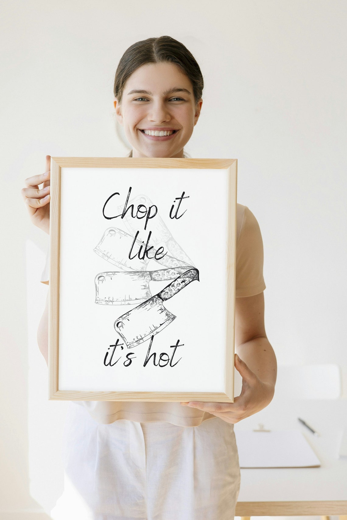 Chop It Like Its Hot Cleavers Funny Kitchen Quote Wall Decor Poster - Image 2