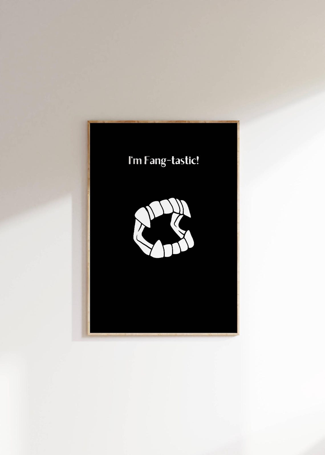 Im Fang Tastic Vampire Teeth Funny Halloween Minimalist Poster