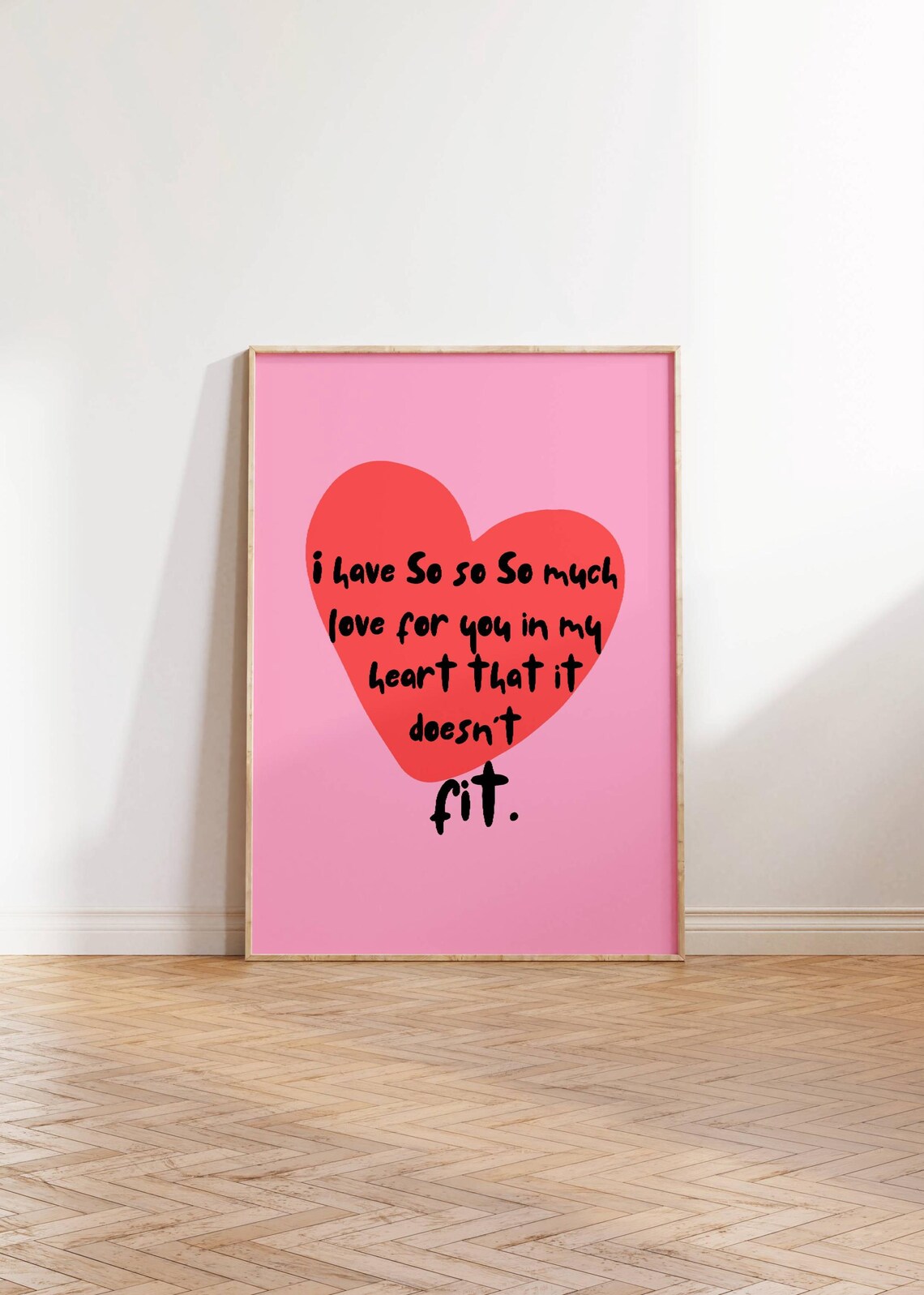 So Much Love Red Heart Sweet Romantic Message Valentines Poster - Image 3