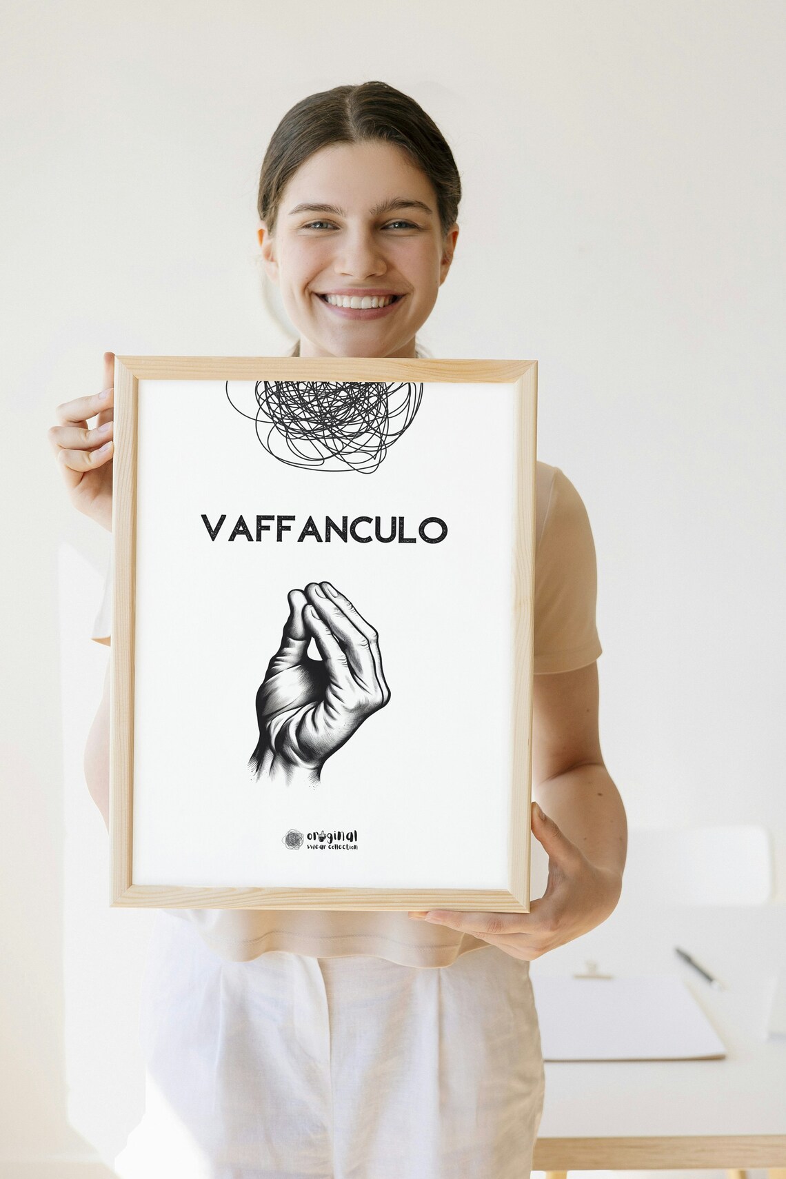 Italian, German, French, Spanish Swear Words Poster - Image 2