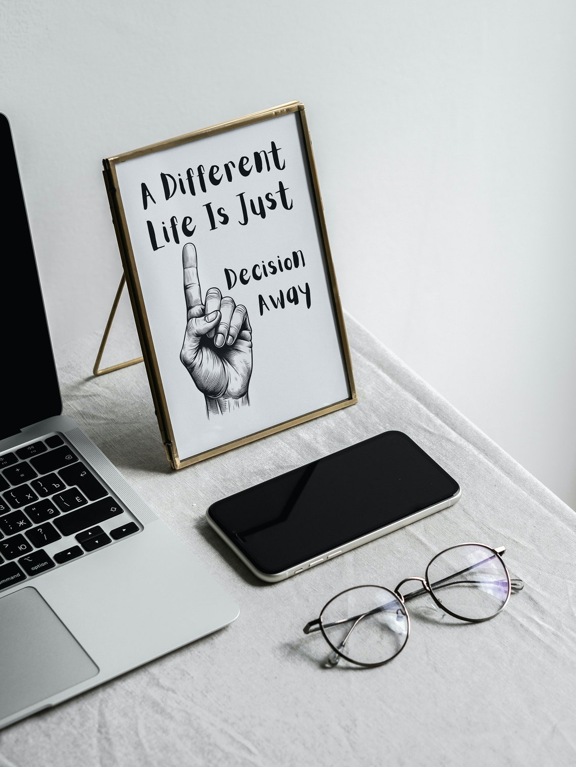A Different Life Is Just One Decision Away Pointing Hand Poster - Image 2