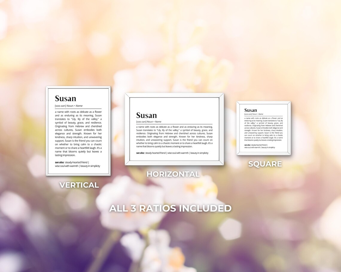 Susan Lily Of The Valley Name Meaning Art Print - Image 3