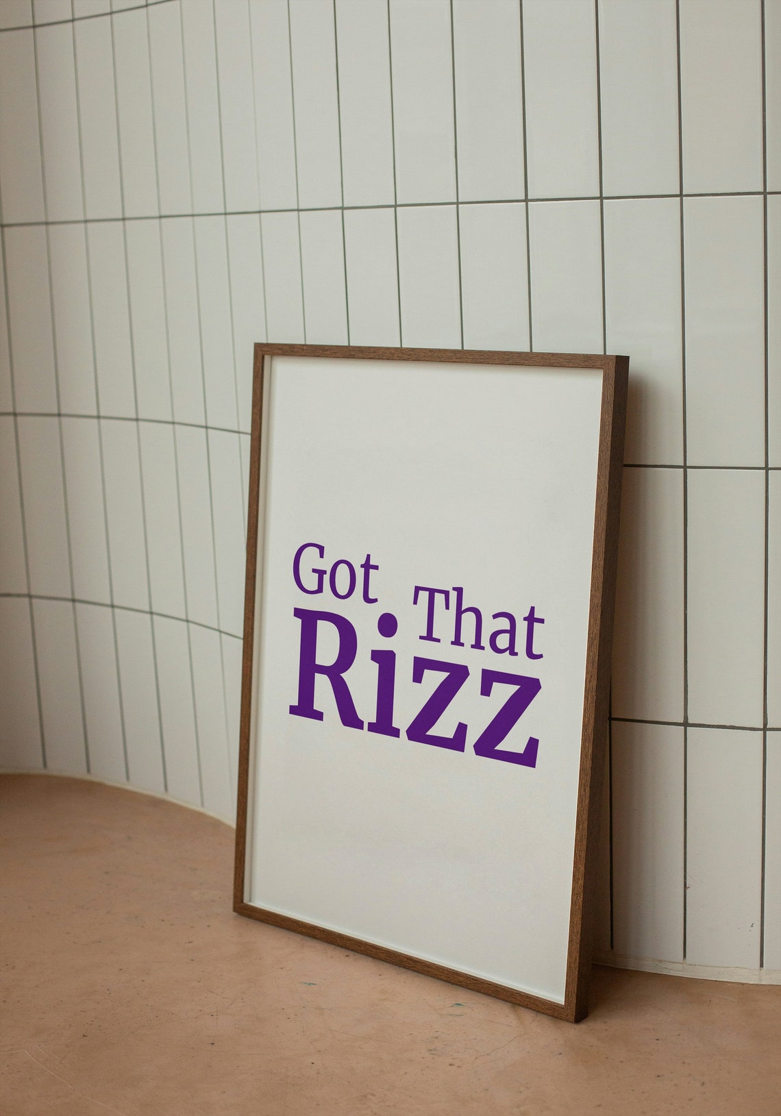 Got That Rizz Purple Bold Typography Minimalist Trendy Slang Poster - Image 2