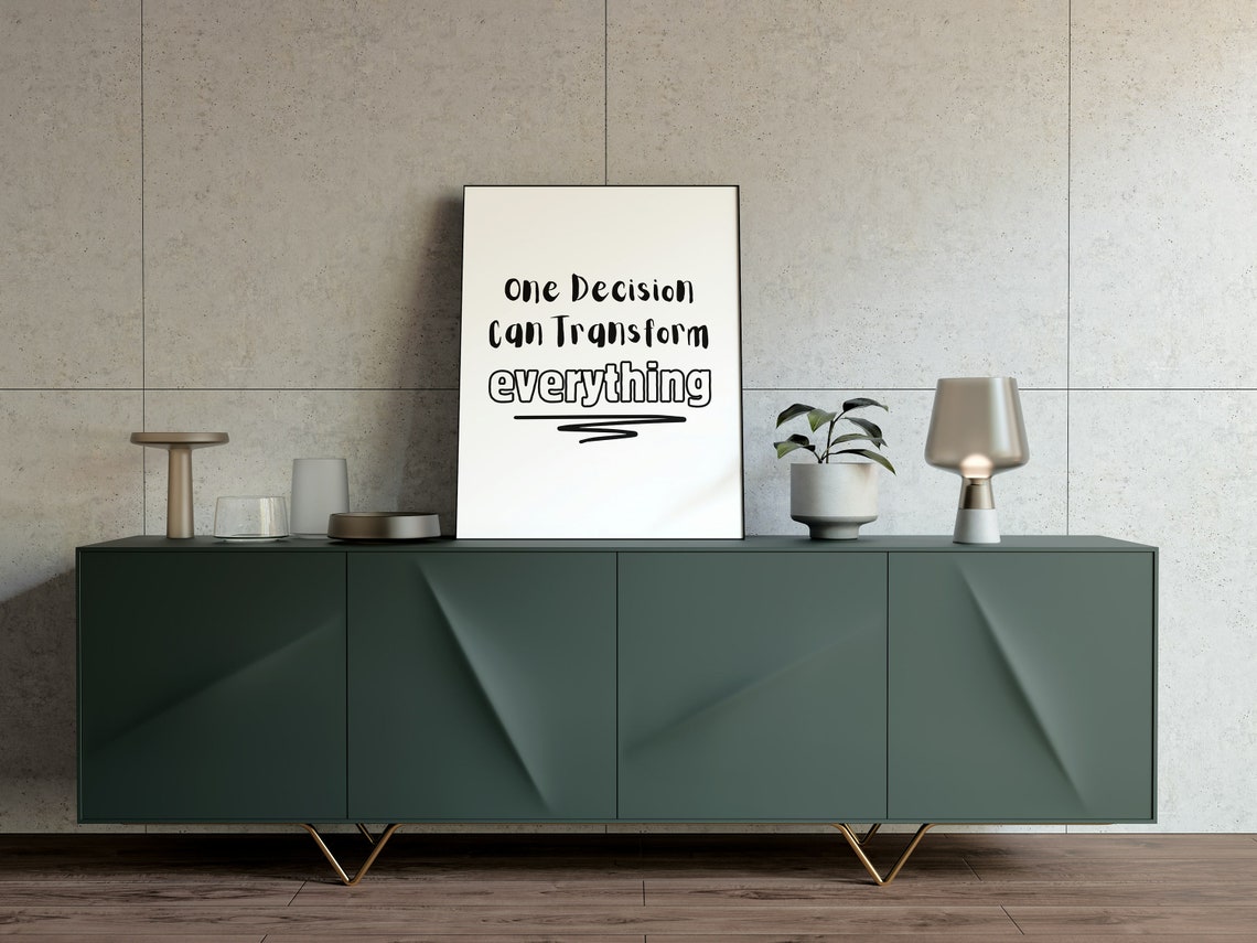One Decision Can Transform Everything Minimal Typography Poster - Image 3