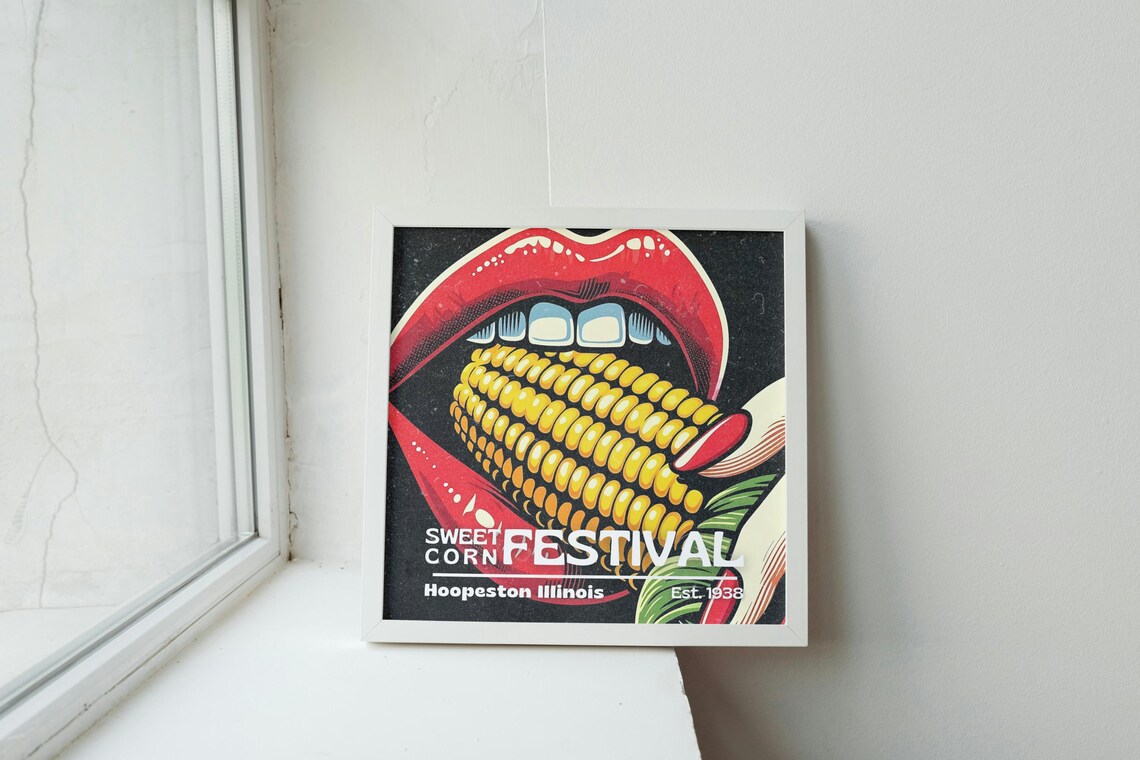 Sweet Corn Festival Hoopeston Illinois Retro Pop Art Food Poster - Image 2