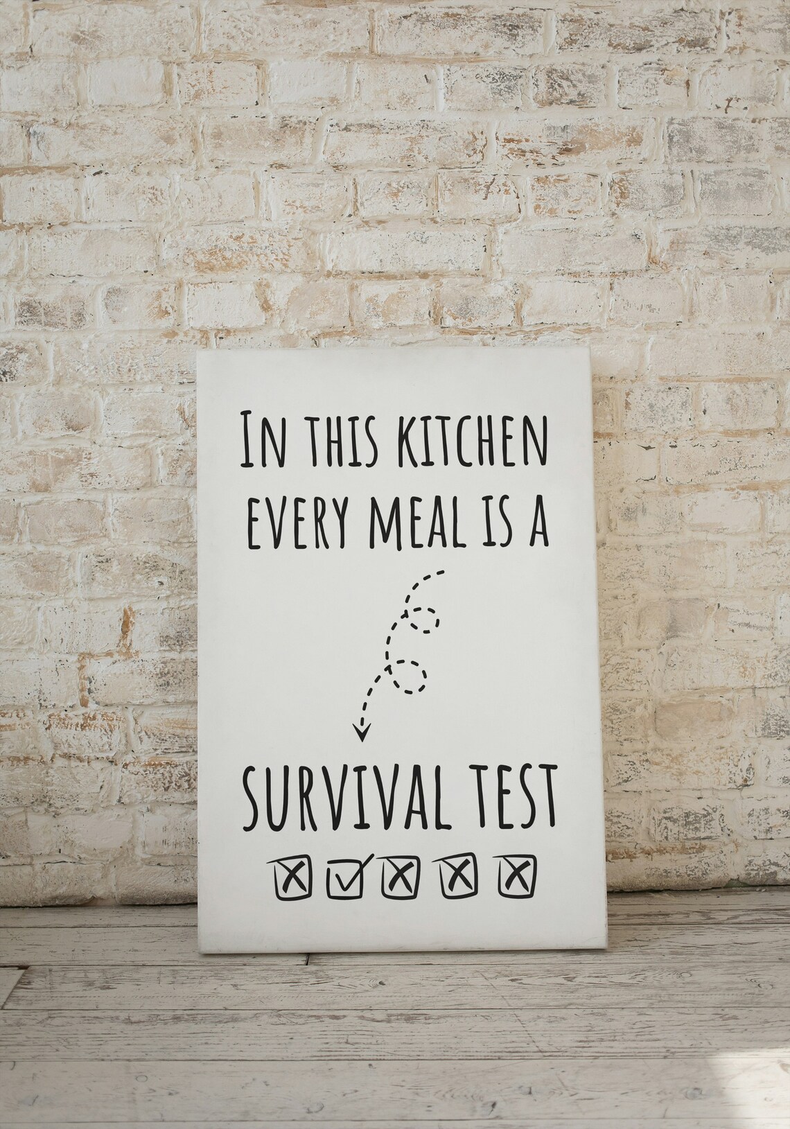 In This Kitchen Every Meal Is a Survival Test Funny Quote Poster - Image 3