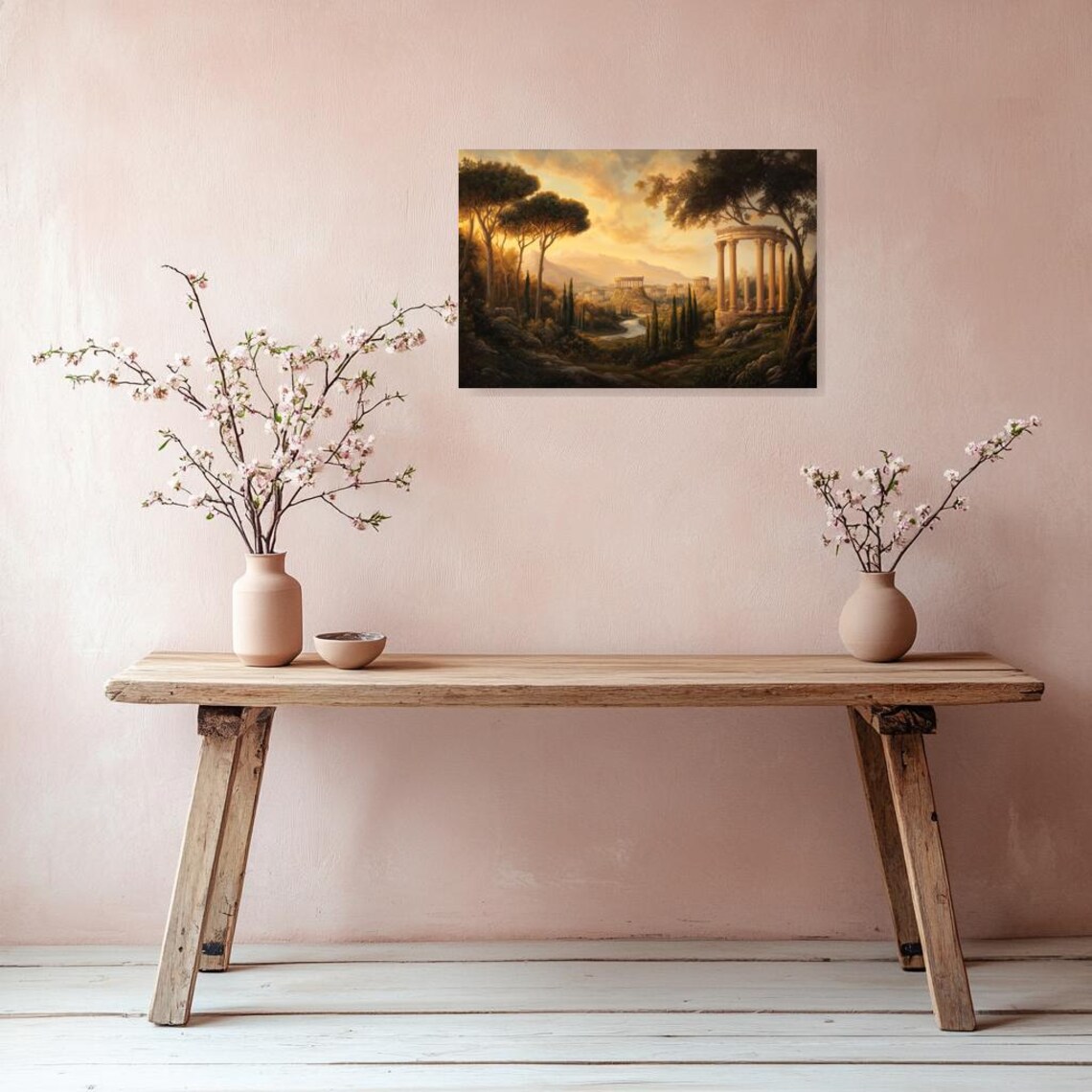 Claude Lorain Romantic Landscape, Classical Architecture - Image 3