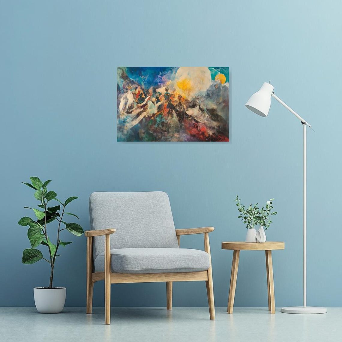 Abstract Print Inspired By Henri Matisse With Bold Colors And Dynamic Shapes For Home Decor And Wall Art - Image 2
