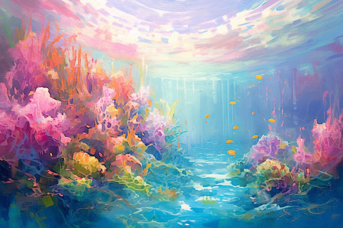 Underwater Bliss, Pastel Dream Inspired By Jan Matson