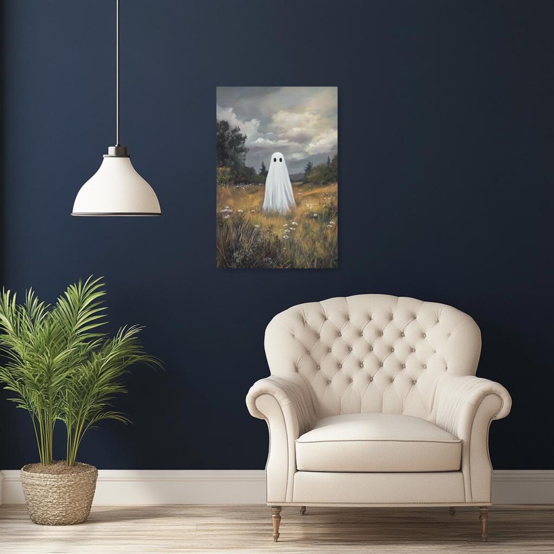 Whimsical Ghost, Ethereal Landscape Art Print - Image 2