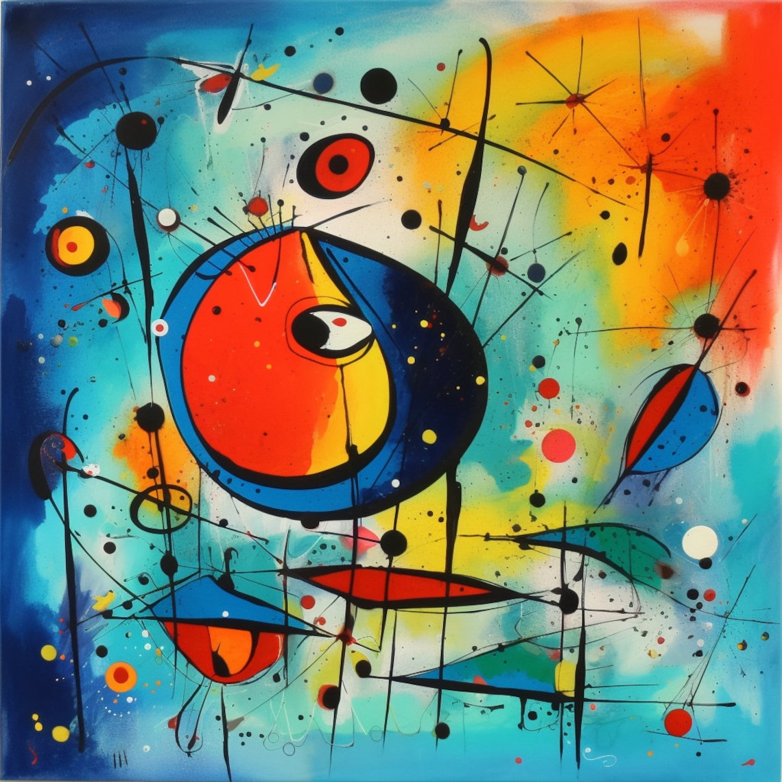 Joan Miro 2 Iso Original Artwork, Custom Curators