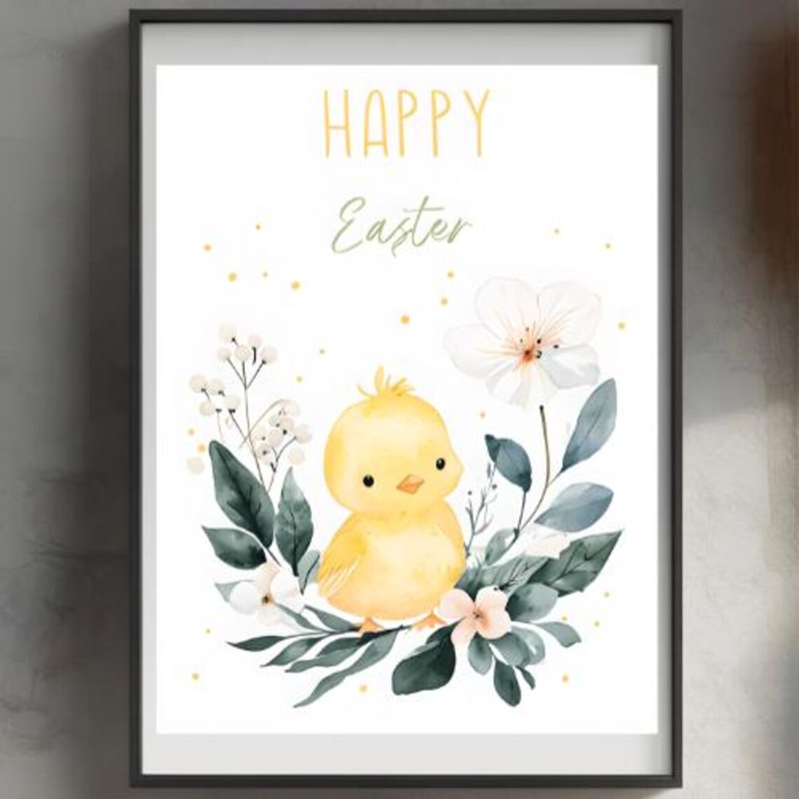 Easter Chick Floral Decor, Spring Kids Room Art - Image 2