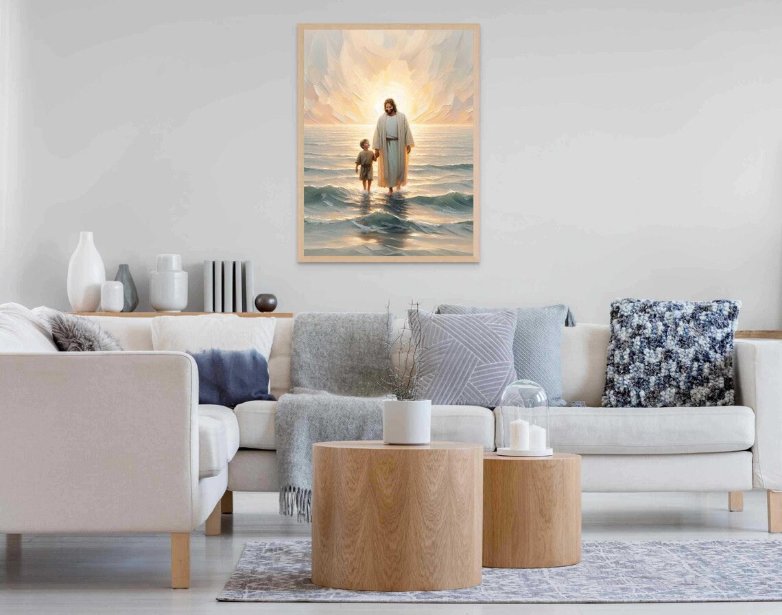 Walk With Jesus Christian Art, Bible Poster - Image 7