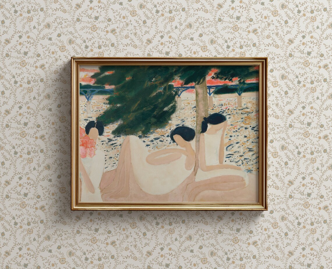 Abstract Portrait Vintage Oil Painting Art Print - Image 2
