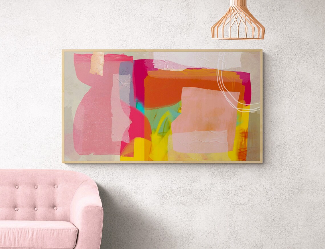 Colorful Abstract Art Print for Frame TV, Multicolor - Image 4