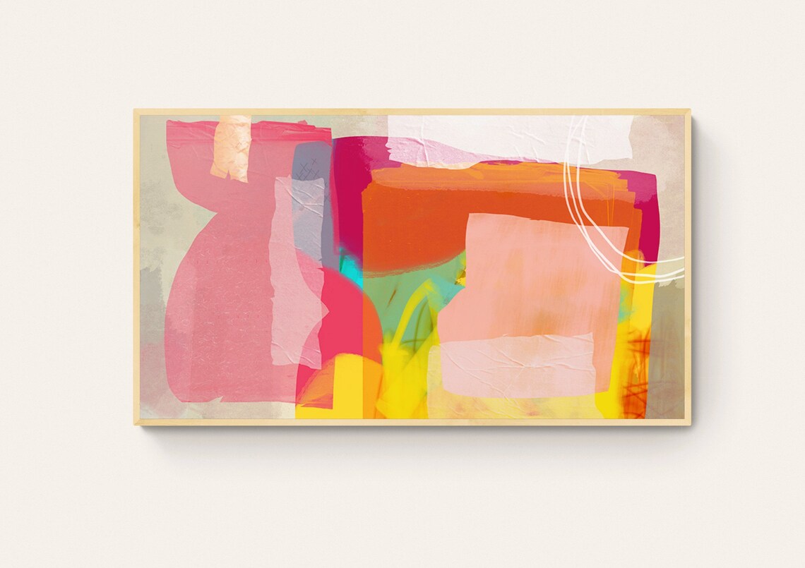 Colorful Abstract Art Print for Frame TV, Multicolor - Image 5