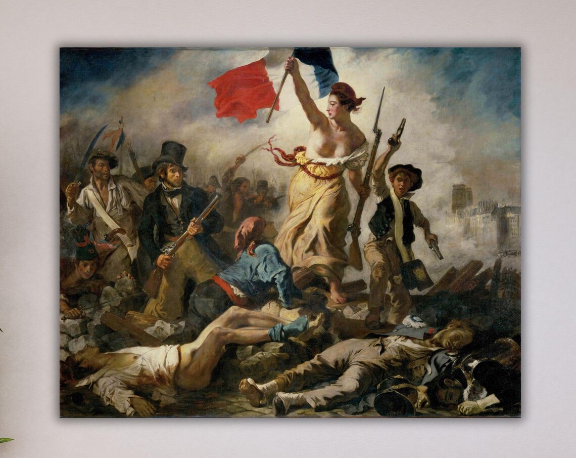 Eugene Delacroix Liberty Leading The People French Revolution Art Poster - Image 3