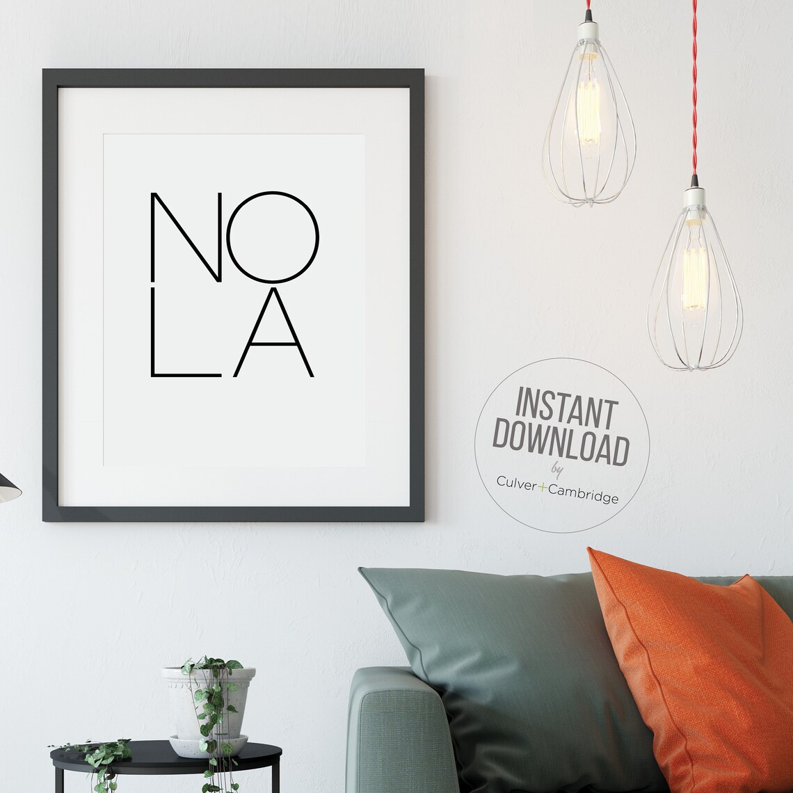 NOLA New Orleans Louisiana Minimalist Typography City Love Poster - Image 4