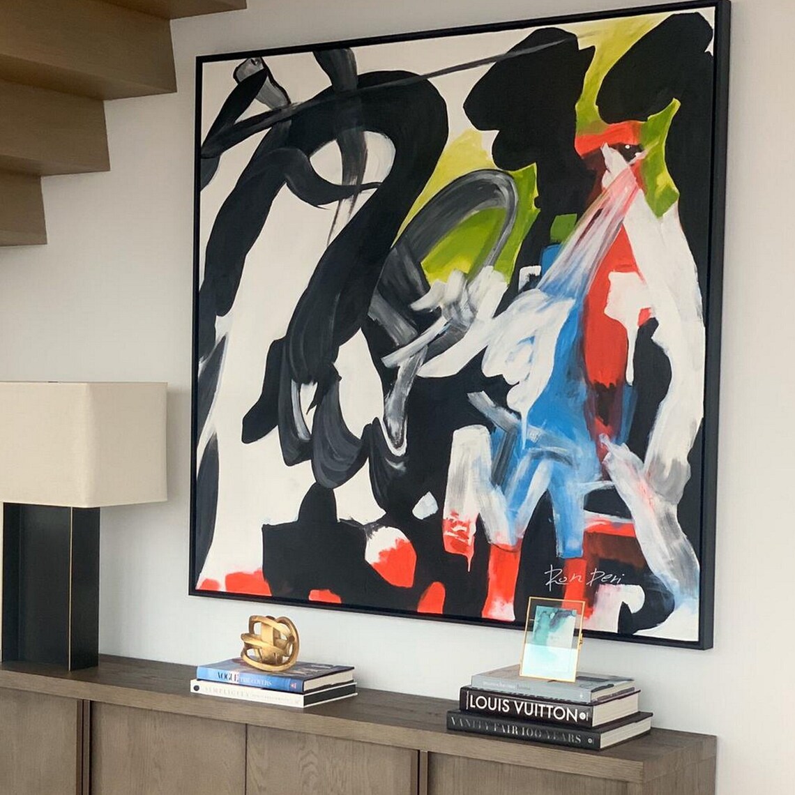 Graffiti Abstract Painting, Modern Living Room Art Print