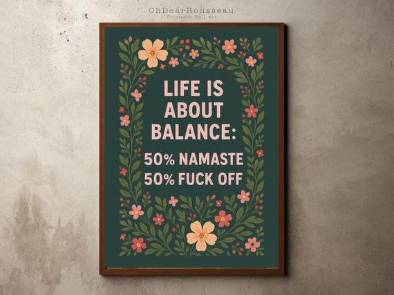 Funny Wall Art Print Quotes About Life Gift For Friend Partner Stupid Quote One Liner Crazy Bedroom Decor
