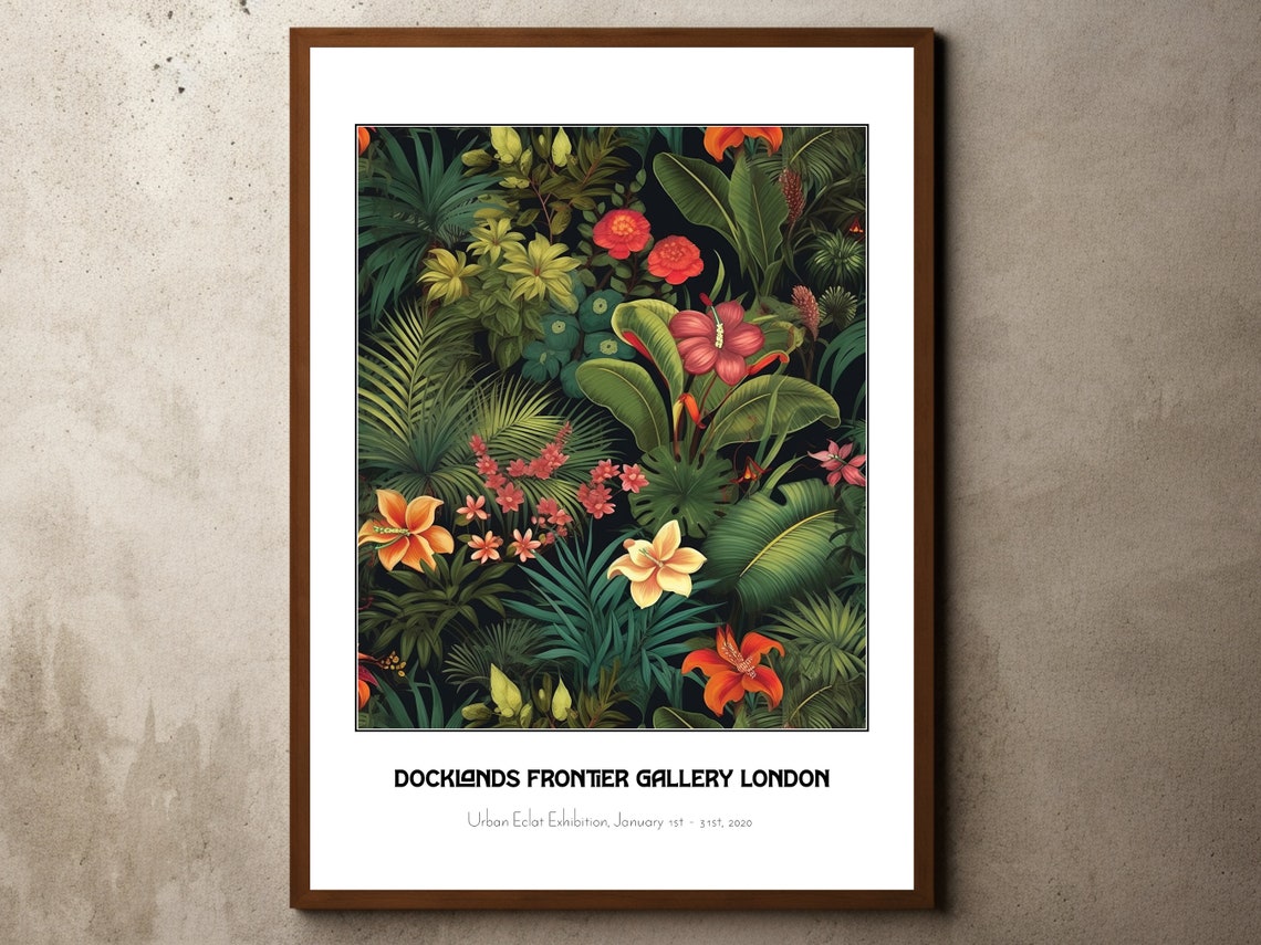 Nocturnal Jungle Blooms Docklands Frontier Gallery Exhibition Poster