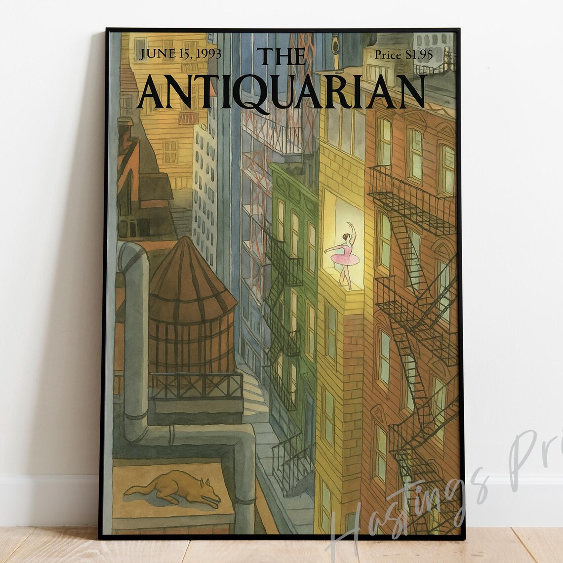 The Antiquarian Ballerina Fire Escape City Alley Fox Magazine Cover Poster