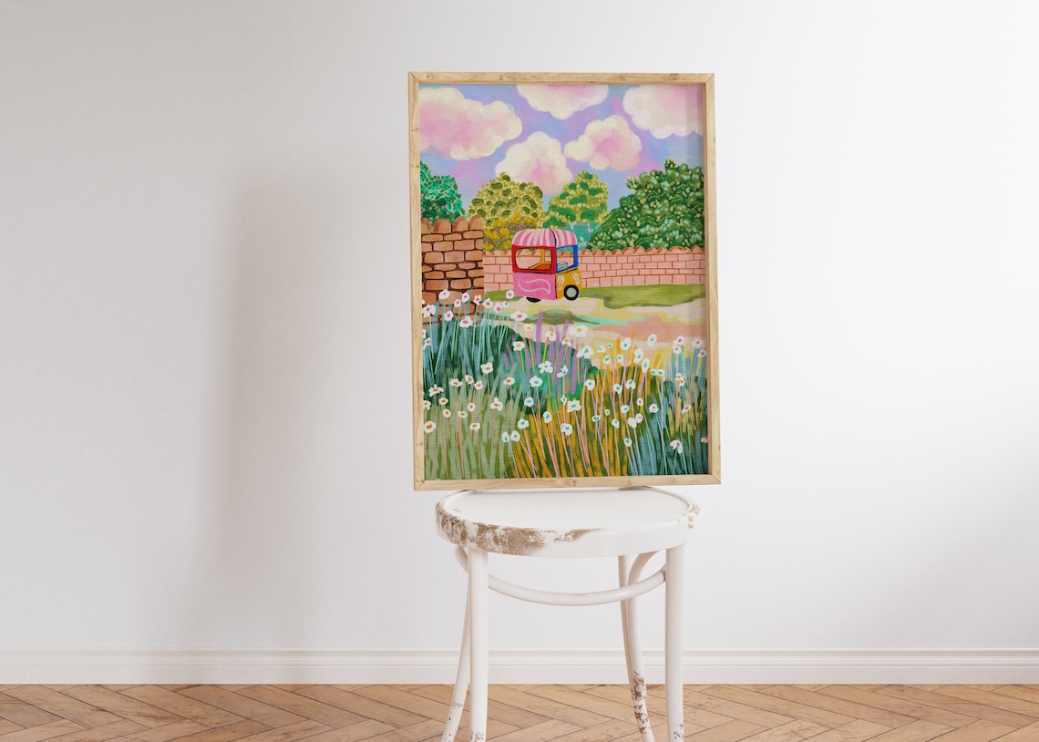 Bradford-on-Avon Art Print, Colorful Wiltshire Scenery