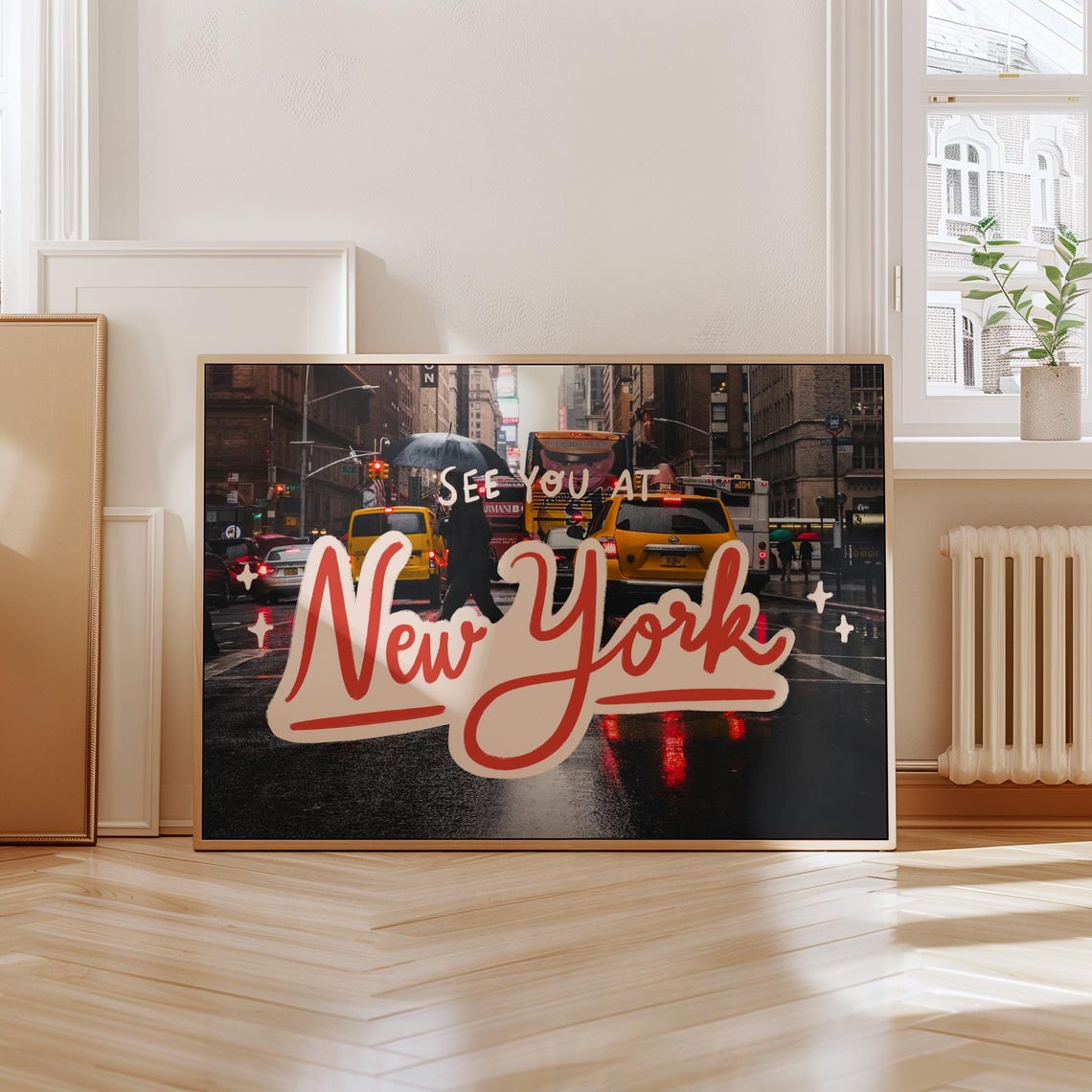 Handwritten New York City Art Print Trendy Ny Wall