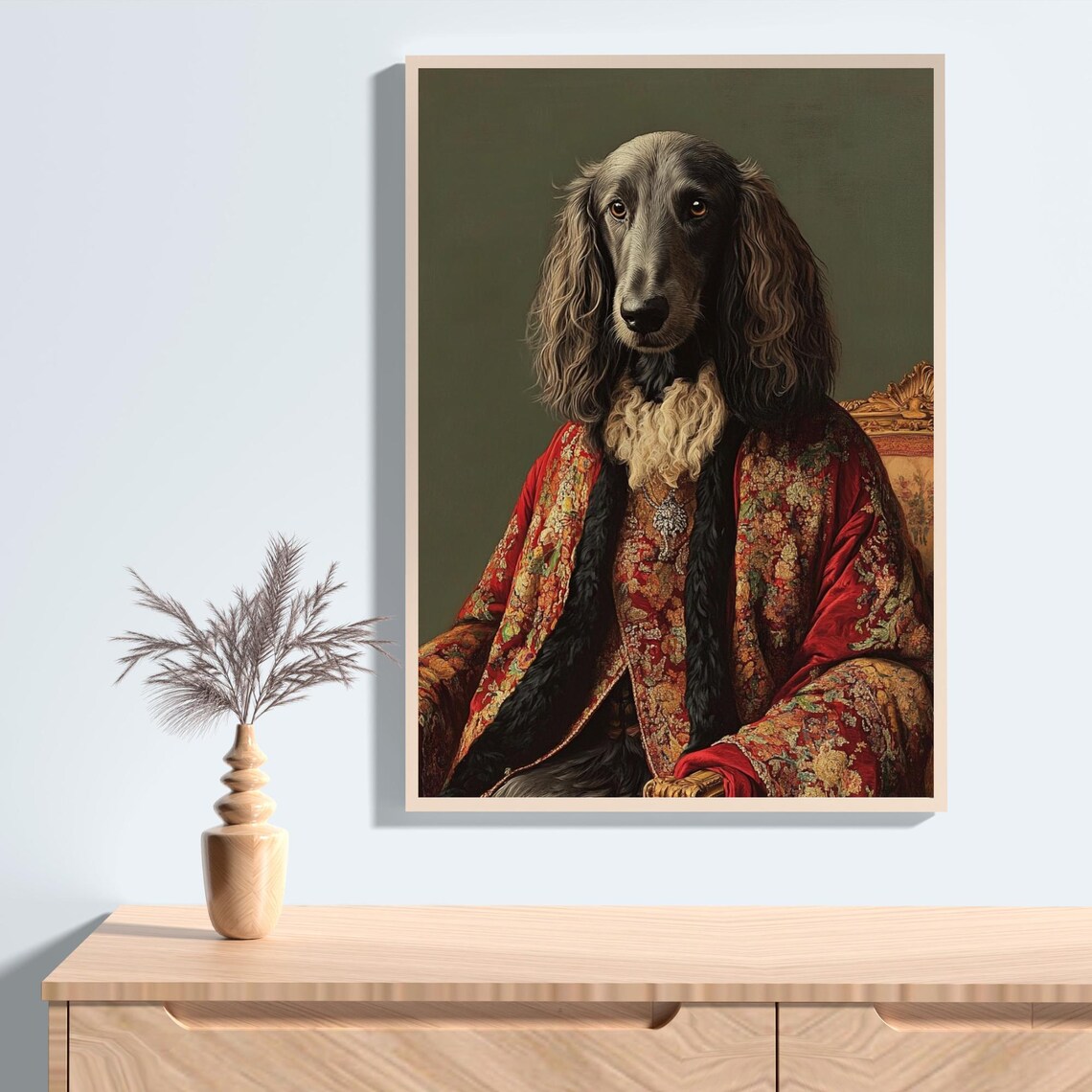 Aristocratic Afghan Hound Renaissance Portrait Royal Dog Poster - Image 2