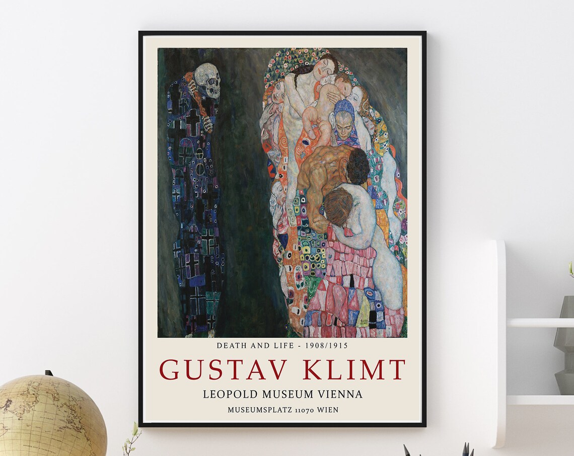 Gustav Klimt Death And Life Exhibition Poster - Image 2