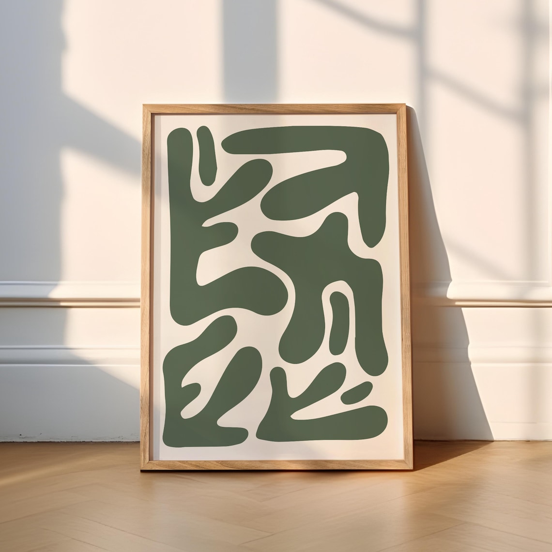 Matisse-Inspired Abstract Print, Neutral Four-Colour