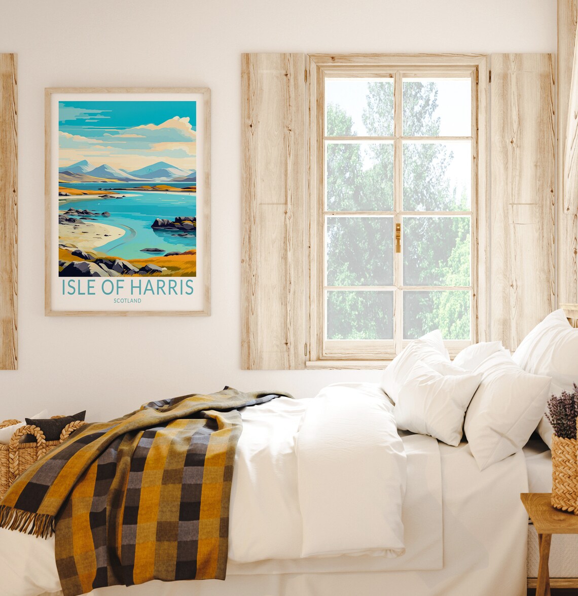 Isle of Harris Scotland Turquoise Bay Mountain Beach Art Poster - Image 2