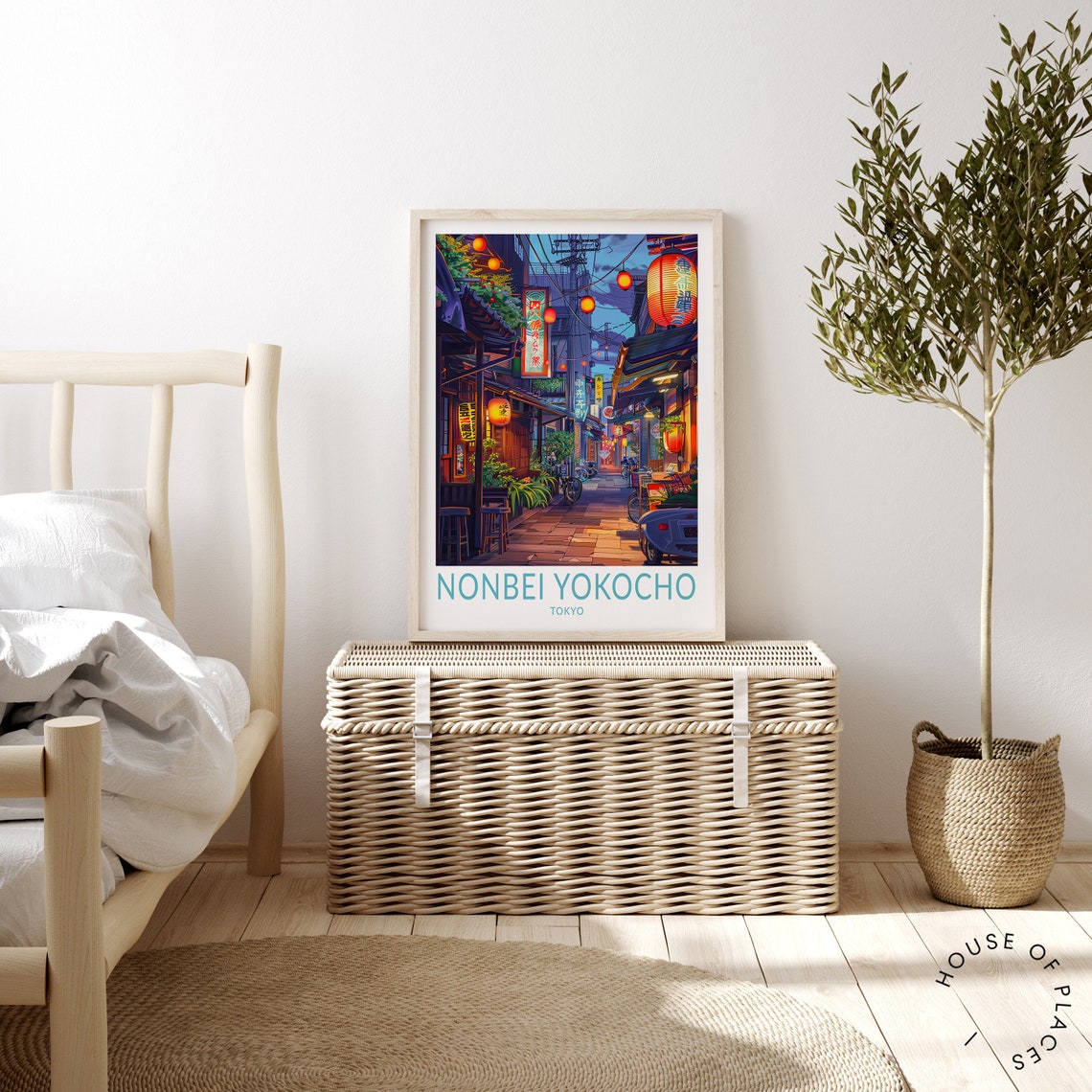 Nonbei Yokocho Travel Poster Tokyo Wall Art Decor Nonbei Yokocho Tokyo Print Japanese Cityscape Poster Birthday Gifts - Image 4