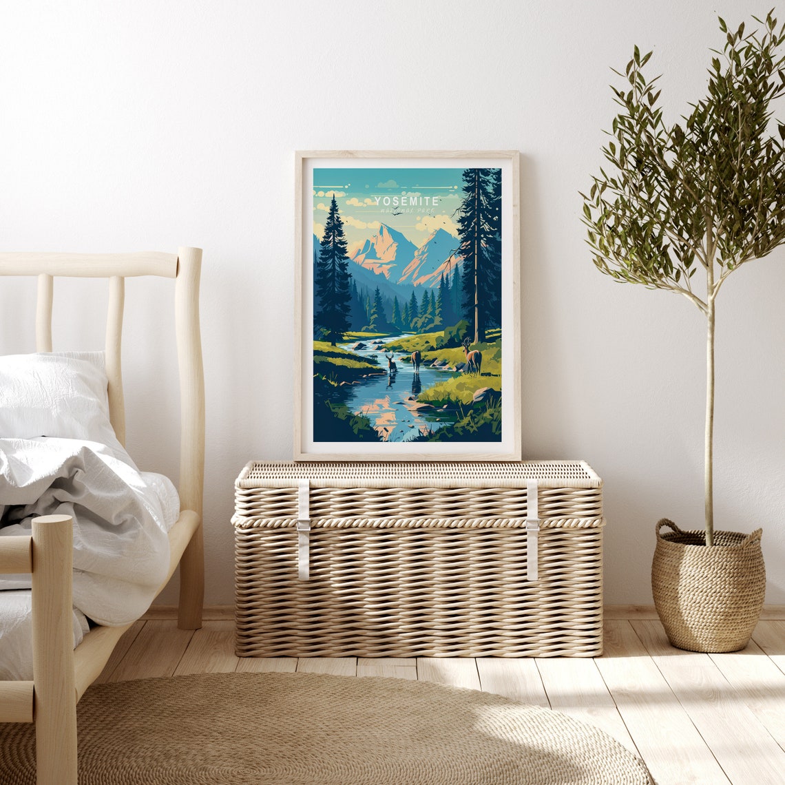 Yosemite Travel Poster California Yosemite Poster Print Yosemite National Park Wall Art Yosemite California Travel Poster Gifts - Image 3