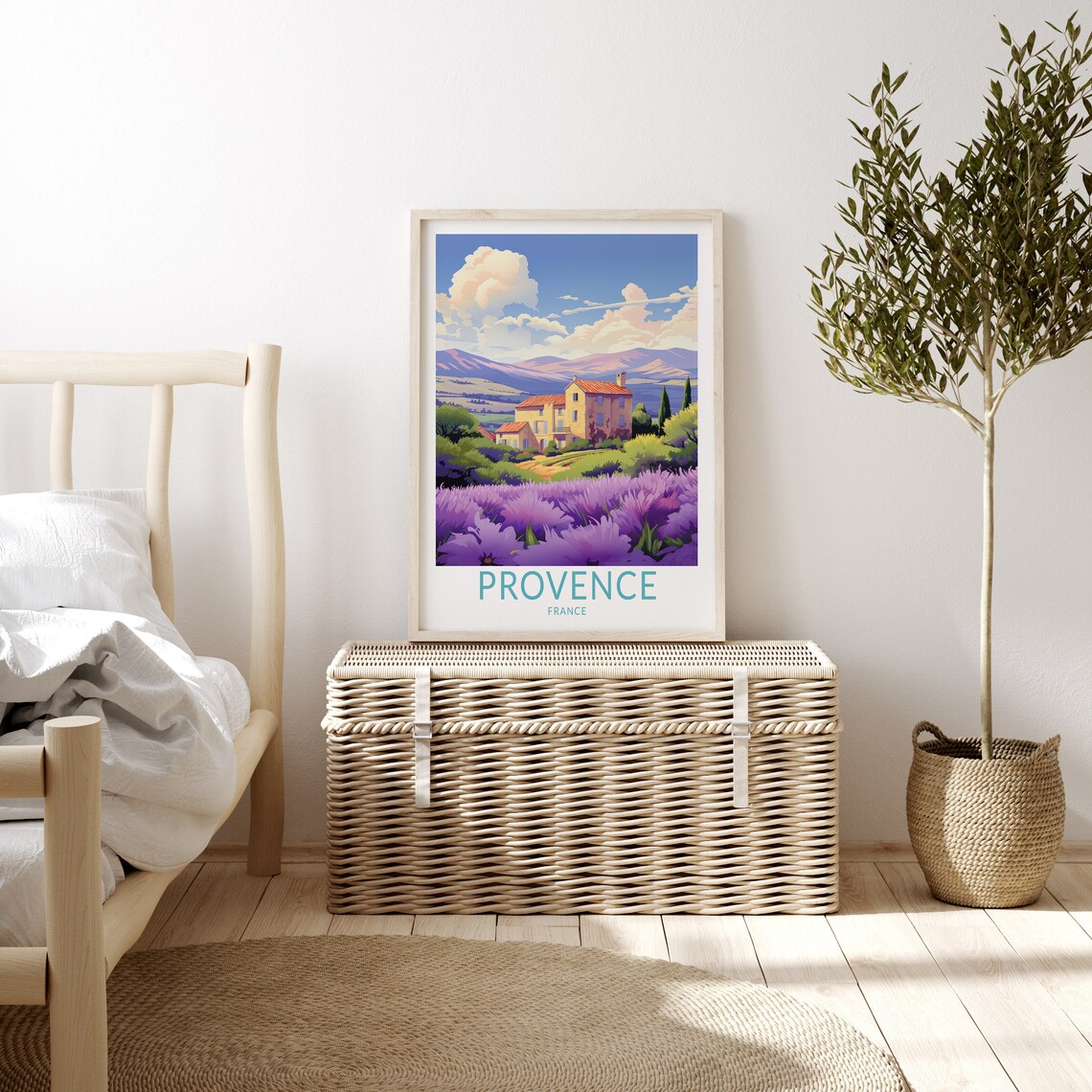 Provence France Lavender Fields Farmhouse Vintage Travel Poster - Image 3