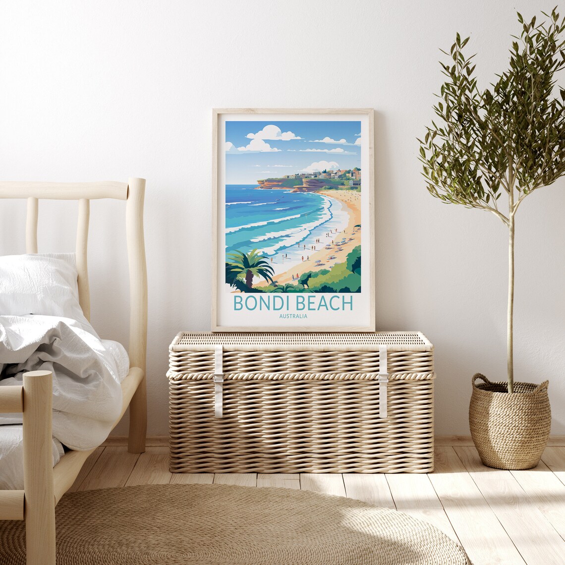 Bondi Beach Australia Coastal Travel Poster - Image 3