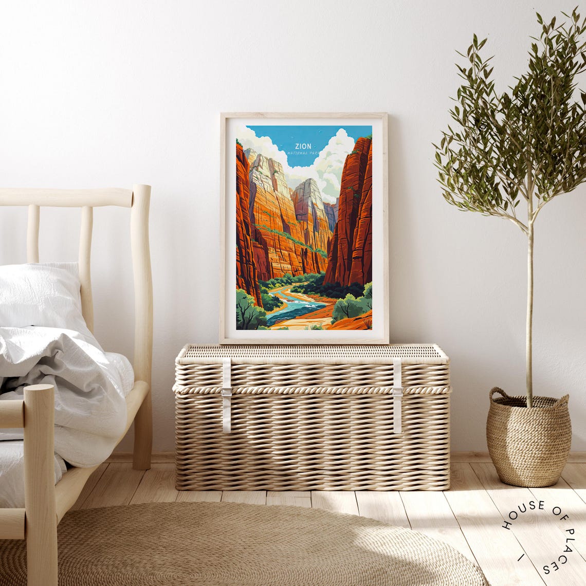 Zion National Park Poster Zion Utah National Park Wall Art National Park Print City Personalised Gifts Travel Gifts - Image 4