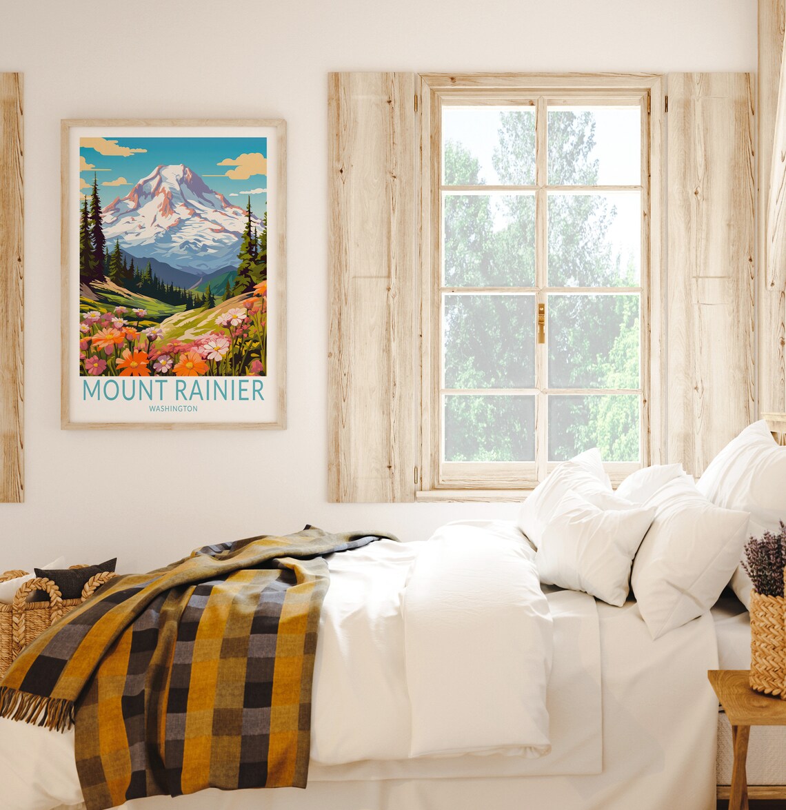 Mount Rainier Travel Poster, National Park Print - Image 2