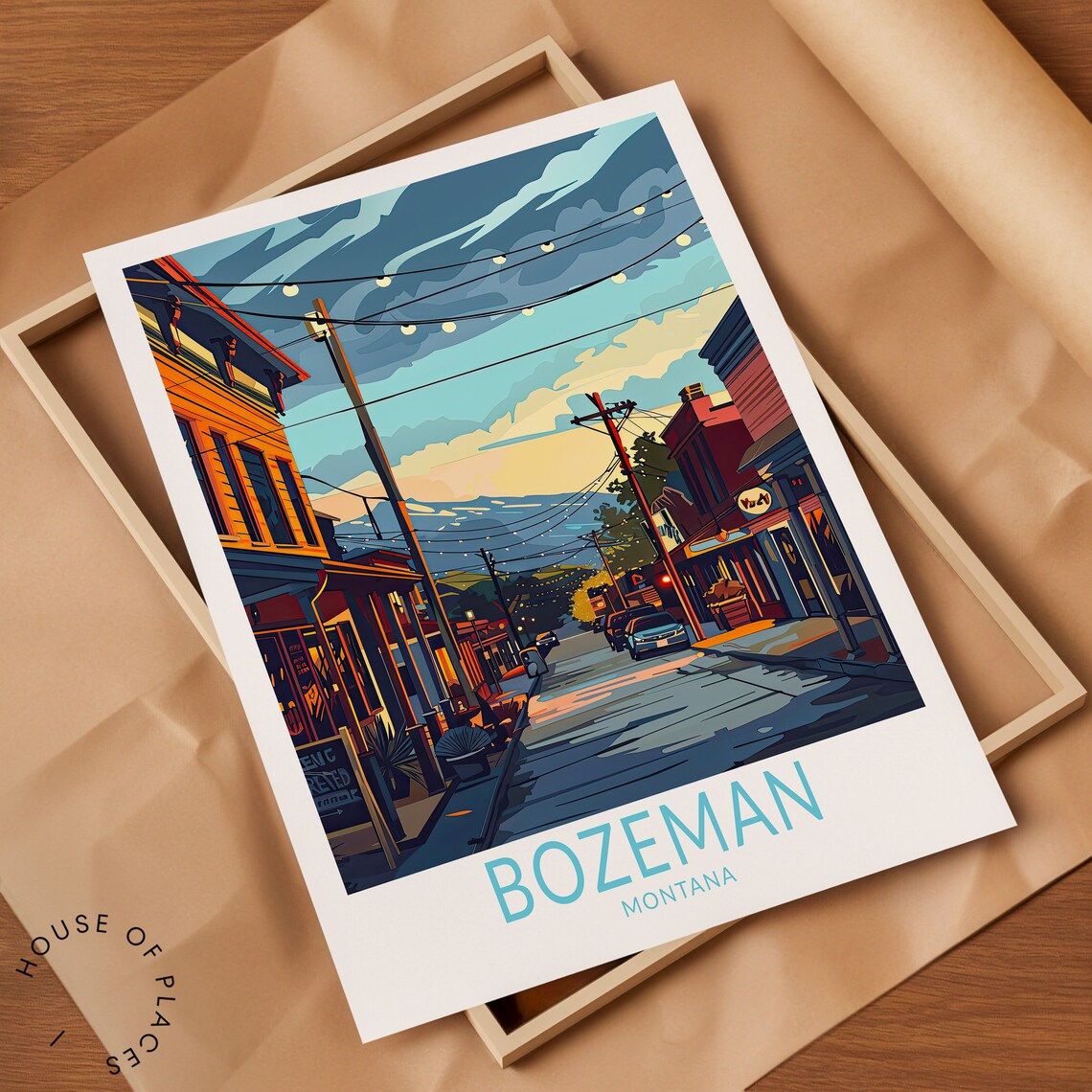 Bozeman Travel Poster, Montana City Wall Art - Image 2